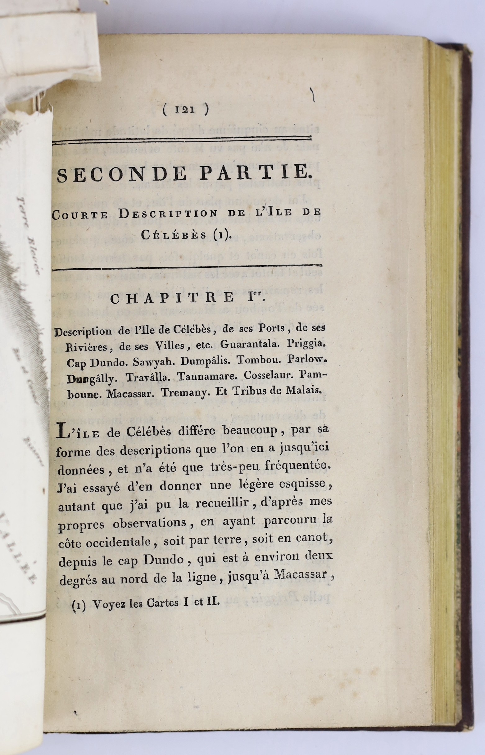 Woodard, David - Relation des Malheurs et de la Captivitie, Pendant Deux ans et Cinq Mois, du Capitaine David Woodard, 3rd edition, 8vo, calf, with portrait frontis, in dotted profile in the spirit of ‘’shadow puppet’’ s